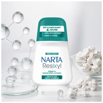Narta Resixyl Détranspirant 4 Jours pour Peaux Sensibles 50 ML