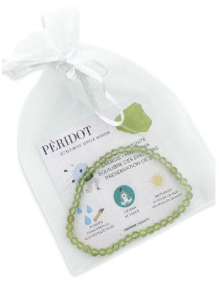 Natura Square Bracelet Facettes Péridot 1 Pièce