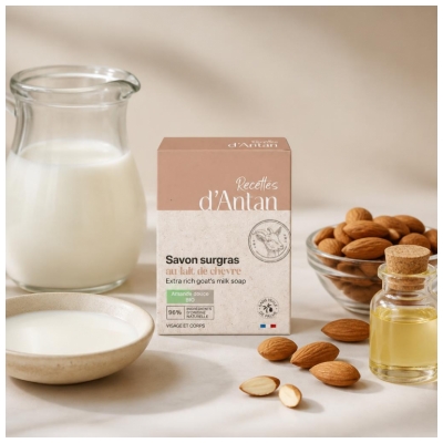 Recettes d'Antan Savon Surgras au Lait de Chèvre 100 Grammes
