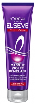 L'Oréal Paris Elseve Color Vive Démêlant Violet Déjaunisseur Cheveux Méchés, Blonds ou Blancs 150ml