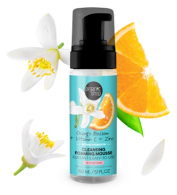 Organic Shop Mousse Nettoyante Hydratation Intense Fleur d'Oranger 160 ml
