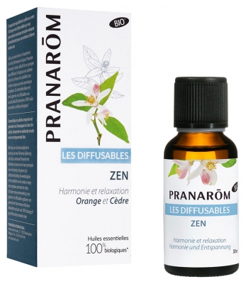 Pranarôm Les Diffusables Mélange d'Huiles Essentielles Pour Diffuseur Harmonie et Relaxation Orange et Cèdre Bio (Eco) 30 ml