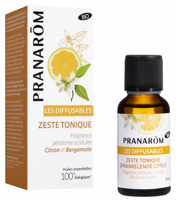 Pranarôm Les Diffusables Zeste Tonique Bio (Eco) Mélange Pour Diffuseur 30 ml