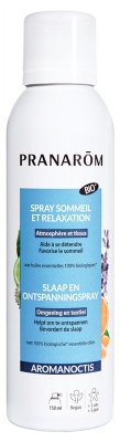 Pranarôm Aromanoctis Spray Sommeil et Relaxation - Relaxe Favorise l'Endormissement - Huiles Essentielles Biologiques - 150 ml