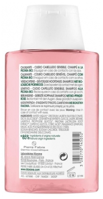 Klorane Pivoine Shampoing à la Pivoine Bio - Apaisant - Cuir Chevelu Sensible 100 ml