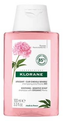Klorane Pivoine Shampoing à la Pivoine Bio - Apaisant - Cuir Chevelu Sensible 100 ml