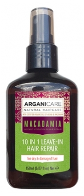 Arganicare Spray Réparateur 10-en-1 Cheveux Secs & Abîmés Macadamia