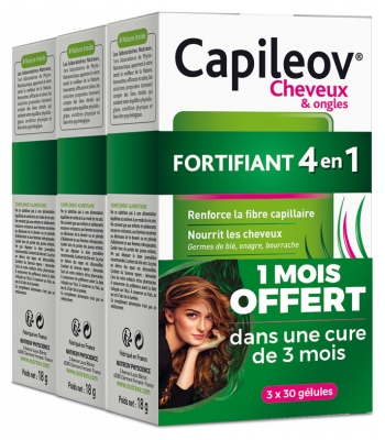 Nutreov Capileov Fortifiant 30 Gélules Tripack