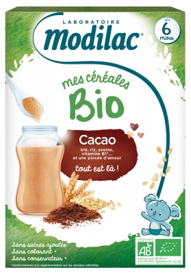 Modilac Céréales Bio Cacao 250 g