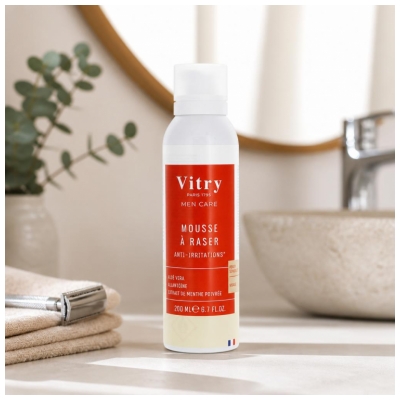 Vitry Men Care Mousse à Raser Peaux Sensibles 200 ml
