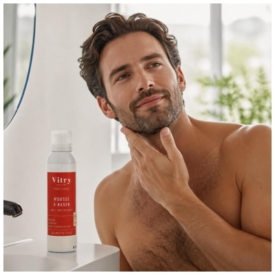 Vitry Men Care Mousse à Raser Peaux Sensibles 200 ml