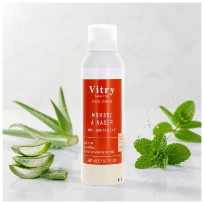 Vitry Men Care Mousse à Raser Peaux Sensibles 200 ml