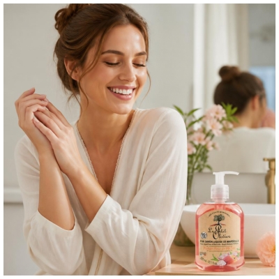Le Petit Olivier Pur Savon Liquide de Marseille Parfum Fleur de Pêcher 300 ML