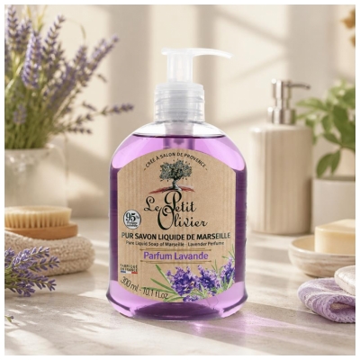 Le Petit Olivier Pur Savon Liquide de Marseille Parfum Lavande 300 ml