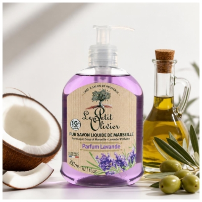 Le Petit Olivier Pur Savon Liquide de Marseille Parfum Lavande 300 ml