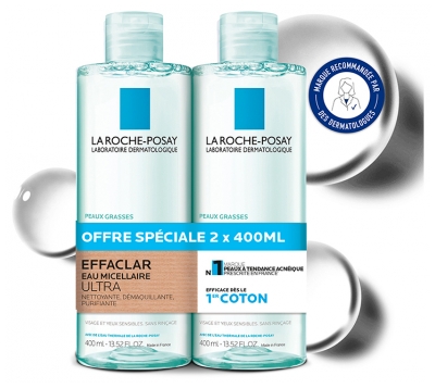 La Roche-Posay Effaclar Eau Micellaire Purifiante 2x400 ml
