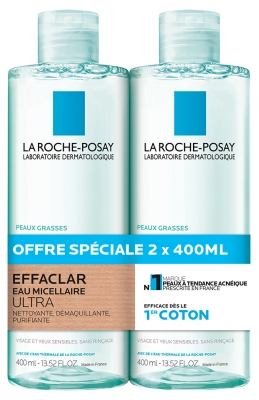 La Roche-Posay Effaclar Eau Micellaire Purifiante 2x400 ml