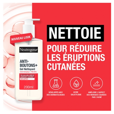 Neutrogena Anti-Boutons + Sans Parfum Gel Nettoyant 200 ml