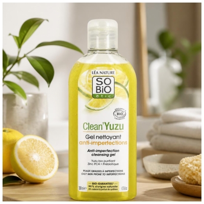 Léa Nature SO BIO étic Clean'Yuzu Gel Nettoyant Anti-Imperfections Biologique 200 ML