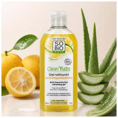 Léa Nature SO BIO étic Clean'Yuzu Gel Nettoyant Anti-Imperfections Biologique 200 ML