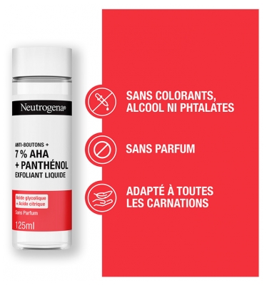 Neutrogena Anti-Boutons + Sans Parfum Exfoliant Liquide 125 ml