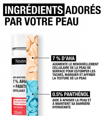 Neutrogena Anti-Boutons + Sans Parfum Exfoliant Liquide 125 ml