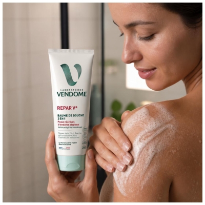 Laboratoires Vendôme Repar V+ Baume de Douche Peaux Réactives à Tendance Atopique 250 g 