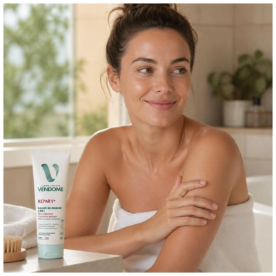 Laboratoires Vendôme Repar V+ Baume de Douche Peaux Réactives à Tendance Atopique 250 g 