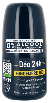 Léa Nature SO BIO étic Men Déo 24H Gingembre Roll-On Biologique 50 ML