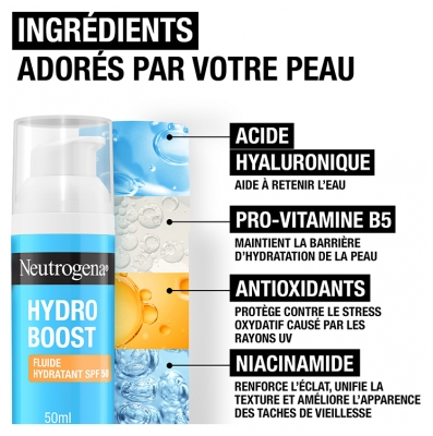 Neutrogena Hydro Boost Sans Parfum Fluide Hydratant SPF50 50 ml