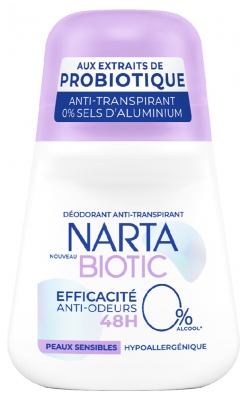 Narta Bioctic Déodorant Anti-Transpirant 48 Heures Peaux Sensibles 50 ML
