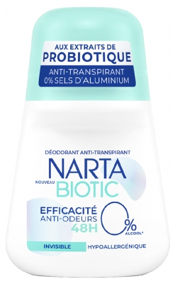 Narta Biotic Déodorant Anti-Transpirant Invisible 48 Heures 50 ML
