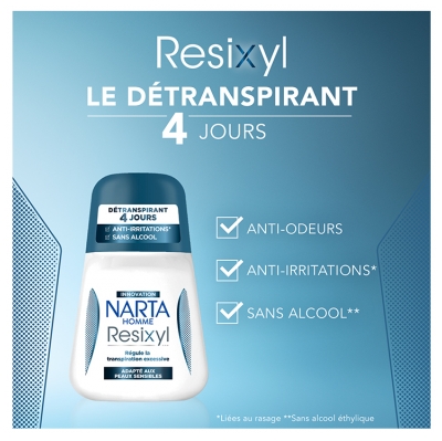 Narta Homme Résixyl 4 Jours Détranspirant Bille 50 ml