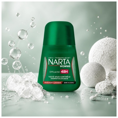 Narta Homme Fraicheur Classqiue Anti-Transpirant 48H Bille 50 ml