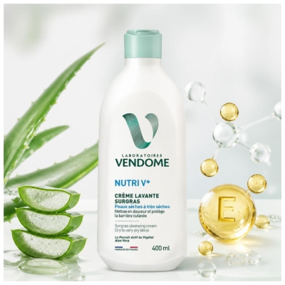 Laboratoires Vendôme Nutri V+ Crème Lavante Surgras Peaux Sèches à Très Sèches 400 ml