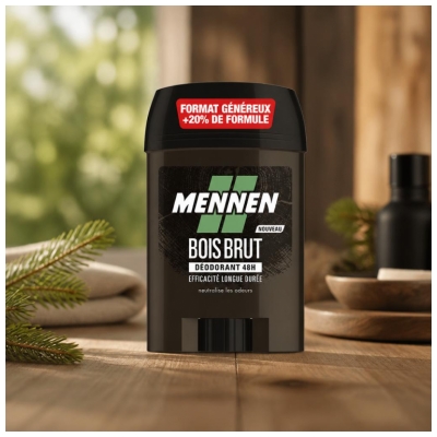 Mennen Déodorant Stick 48H Bois Brut 60 ml