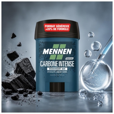 Mennen Déodorant Stick 48H Carbone Intense 60 ml