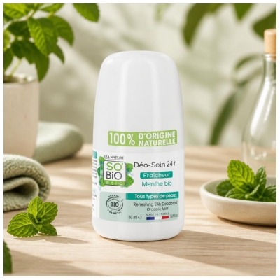 Léa Nature SO BIO étic Déo-Soin 24H Menthe Roll-On Biologique 50 ML