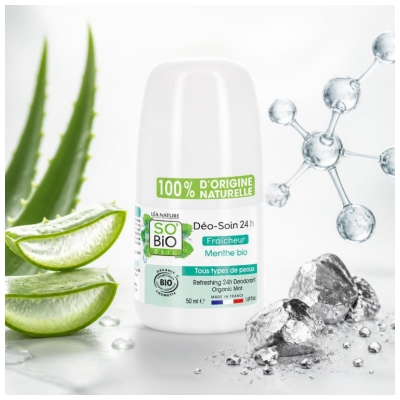 Léa Nature SO BIO étic Déo-Soin 24H Menthe Roll-On Biologique 50 ML