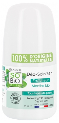 Léa Nature SO BIO étic Déo-Soin 24H Menthe Roll-On Biologique 50 ML