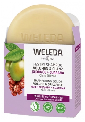 Weleda Shampoing Solide Volume & Brillance Huile de Jojoba + Guarana 50 g