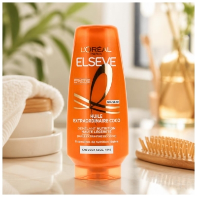 L'Oréal Paris Elseve Huile Extraordinaire Nutrition Haute Légèreté à l'Huile Extra-Fine de Coco 200 ml