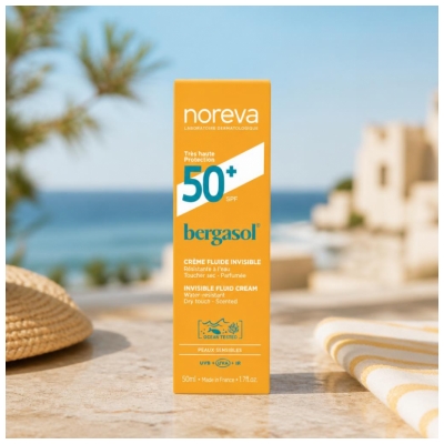 Noreva Bergasol Crème Fluide Invisible Spf50+ 50 ml