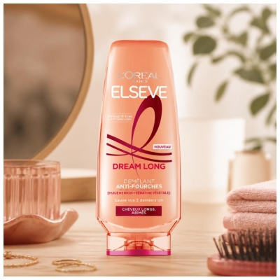 L'Oréal Paris Elseve Dream Long Après-Shampoing Démêlant Anti-Fourches Cheveux Longs Abîmés 250 ml