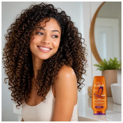 L'Oréal Paris Elseve Huile Extraordinaire Amla Après-Shampoing Démêlant Boucles Définies Cheveux Secs Bouclés 250 ml