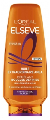 L'Oréal Paris Elseve Huile Extraordinaire Amla Après-Shampoing Démêlant Boucles Définies Cheveux Secs Bouclés 250 ml