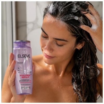 L'Oréal Paris Elseve Hyaluron Repulp Shampoing Ré-Hydratant 72H Cheveux Déshydratés Fatigués 250 ml