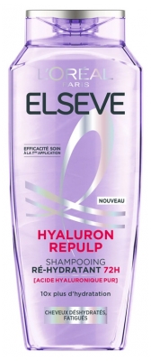 L'Oréal Paris Elseve Hyaluron Repulp Shampoing Ré-Hydratant 72H Cheveux Déshydratés Fatigués 250 ml
