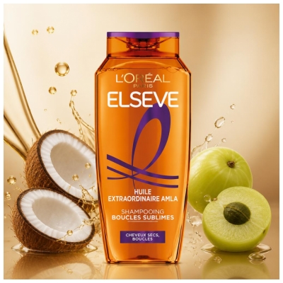 L'Oréal Paris Elseve Huile Extraordinaire Amla Shampoing Boucles Sublimes Cheveux Secs Bouclés 250 ml