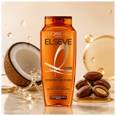 L'Oréal Paris Elseve Huile Extraordinaire Jojoba Shampoing Nutrition Suprême Cheveux Très Sec 250 ml